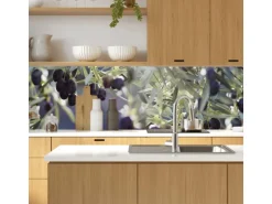 MySpotti Küchenrückwand Profix Cucina Olivenbaum 210 x 60 cm Violettfarben