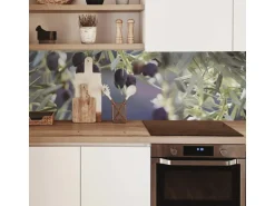 MySpotti Küchenrückwand Profix Cucina Olivenbaum 210 x 60 cm Violettfarben