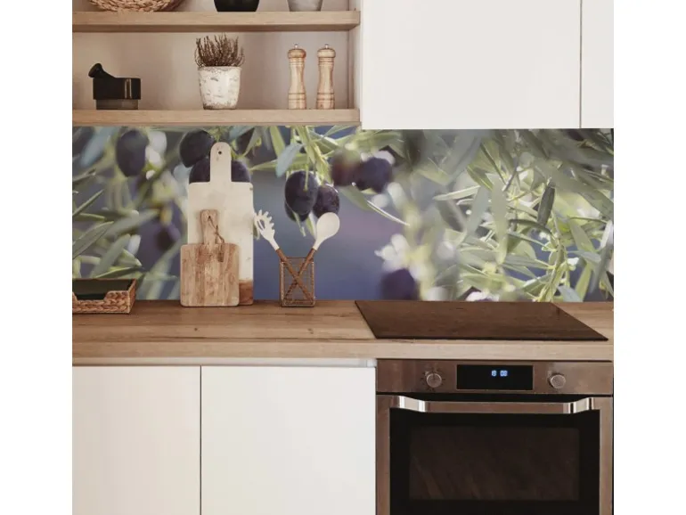 MySpotti Küchenrückwand Profix Cucina Olivenbaum 210 x 60 cm Violettfarben