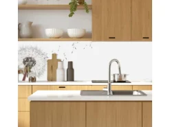 MySpotti Küchenrückwand Profix Cucina Dandelion 160 x 60 cm Weiß-Schwarz