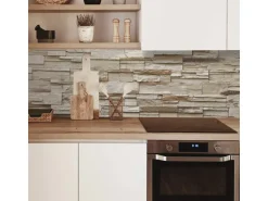 MySpotti Küchenrückwand Profix Cucina Rustical Bricks 270 x 60 cm Stein Hell