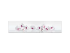 MySpotti Küchenrückwand Profix Cucina Orchidee 270 x 60 cm Lila-Weiß