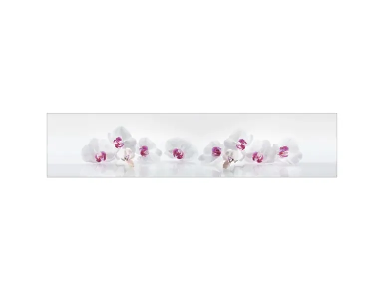 MySpotti Küchenrückwand Profix Cucina Orchidee 270 x 60 cm Lila-Weiß