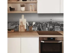 MySpotti Küchenrückwand Profix Cucina Lenni 160 x 60 cm Schwarz-Weiß