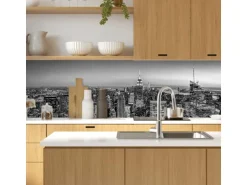 MySpotti Küchenrückwand Profix Cucina Lenni 160 x 60 cm Schwarz-Weiß