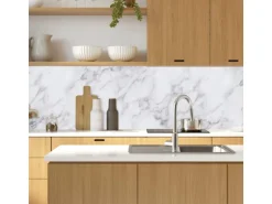 MySpotti Küchenrückwand Profix Cucina Patricia 270 x 60 cm Weiß-Marmoriert