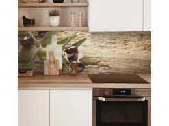 MySpotti Küchenrückwand Profix Cucina Mediterran 210 x 60 cm Braun-Grün
