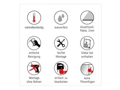 MySpotti Küchenrückwand Profix Cucina Himmel 160 x 60 cm Himmelblau