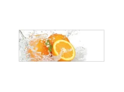 MySpotti Küchenrückwand Profix Cucina Aqua Orange 160 x 60 cm Weiß-Orange