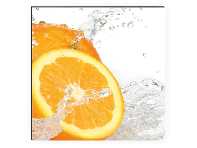 MySpotti Küchenrückwand Profix Cucina Aqua Orange 160 x 60 cm Weiß-Orange