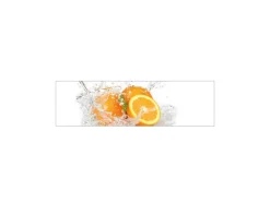 MySpotti Küchenrückwand Profix Cucina Aqua-Orange 210 x 60 cm Glasklar