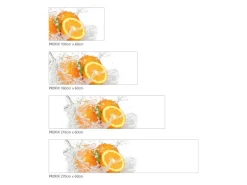 MySpotti Küchenrückwand Profix Cucina Aqua-Orange 210 x 60 cm Glasklar