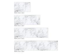MySpotti Küchenrückwand Profix Cucina Patricia 100 x 60 cm Weiß-Marmoriert