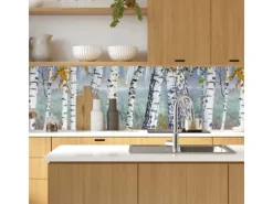 MySpotti Küchenrückwand Profix Cucina Birkenwald 160 x 60 Birken-Weiß