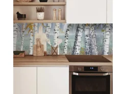 MySpotti Küchenrückwand Profix Cucina Birkenwald 160 x 60 Birken-Weiß