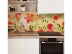 MySpotti Küchenrückwand Profix Cucina Mohnet 160 x 60 cm Mohnblüte