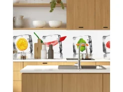 MySpotti Küchenrückwand Profix Cucina Eisfrüchte 270 x 60 cm Kristallklar
