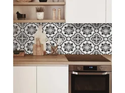 MySpotti Küchenrückwand Profix Cucina Elena Fliese 270 x 60 cm Schwarz-Weiß