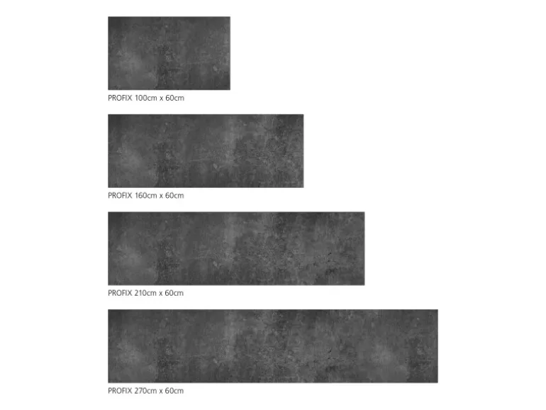 MySpotti Küchenrückwand Profix Cucina Concrete Black 270 x 60 cm Grau