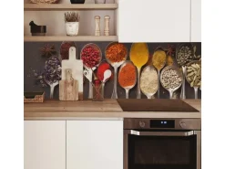 MySpotti Küchenrückwand Profix Cucina Piccante 100 x 60 cm Rot-Braun-Bunt