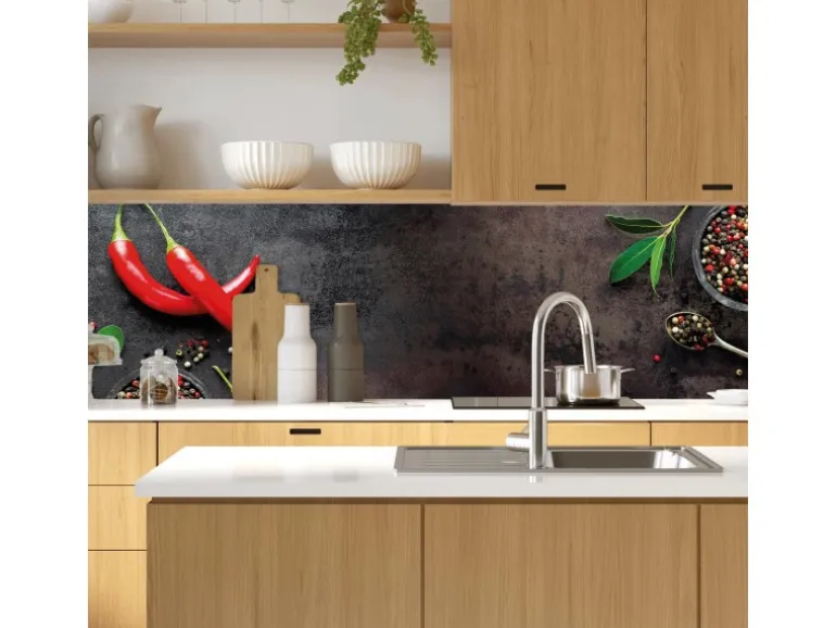 MySpotti Küchenrückwand Profix Cucina Hot Chilli 100 x 60 cm Rote Paprika