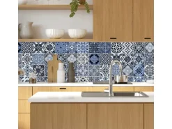 MySpotti Küchenrückwand Profix Cucina Stefano 160 x 60 cm Stein Weiß-Blaugrau