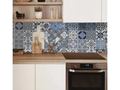 MySpotti Küchenrückwand Profix Cucina Stefano 160 x 60 cm Stein Weiß-Blaugrau