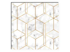MySpotti Küchenrückwand Profix Cucina Nicole 100 x 60 cm Gold-Weiß