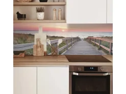 MySpotti Küchenrückwand Profix Cucina Ostseestrand 270 x 60 cm Pink