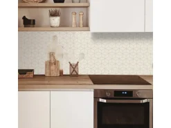 MySpotti Küchenrückwand Profix Cucina Hexagon 160 cm x 60 cm Creme