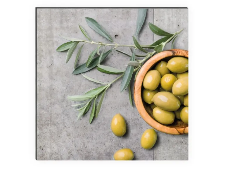 MySpotti Küchenrückwand Profix Cucina Olive & Concrete 270 x 60 cm Grau-Gelb
