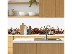 MySpotti Küchenrückwand Profix Cucina Mr. Beans 210 x 60 cm Kaffeebraun