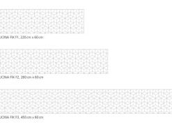 Myspotti Küchenrückwandfolie Hexagon Selbstklebend 450 cm x 60 cm Weiß