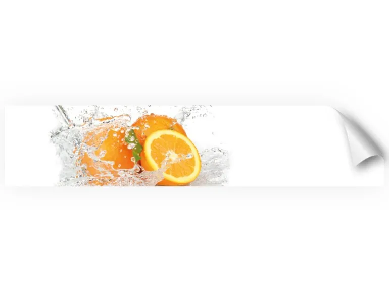 Myspotti Küchenrückwandfolie Aqua Orange Selbstklebend 280 cm x 60 cm