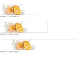 Myspotti Küchenrückwandfolie Aqua Orange Selbstklebend 280 cm x 60 cm