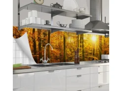 Myspotti Küchenrückwandfolie Herbstwald Selbstklebend 280 cm x 60 cm