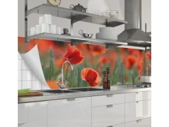 Myspotti Küchenrückwandfolie Mohn Selbstklebend 280 cm x 60 cm