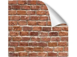 Myspotti Küchenrückwandfolie Brick Wall Selbstklebend 280 cm x 60 cm Ziegelrot