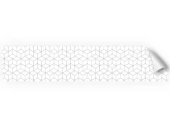 Myspotti Küchenrückwandfolie Hexagon Selbstklebend 280 cm x 60 cm Weiß