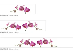 Myspotti Küchenrückwandfolie Orchidee Pink Selbstklebend 450 cm x 60 cm