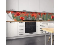 Myspotti Küchenrückwandfolie Mohn Selbstklebend 450 cm x 60 cm