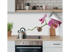 Myspotti Küchenrückwandfolie Orchidee Pink Selbstklebend 220 cm x 60 cm