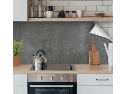 Myspotti Küchenrückwandfolie Concrete Black Selbstklebend 220 cm x 60 cm
