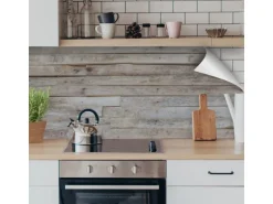 Myspotti Küchenrückwandfolie Wood Planks Selbstklebend 220 cm x 60 cm