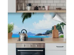 Myspotti Küchenrückwandfolie Seychellen Selbstklebend 220 cm x 60 cm