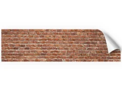 Myspotti Küchenrückwandfolie Brick Wall Selbstklebend 220 cm x 60 cm Ziegelrot