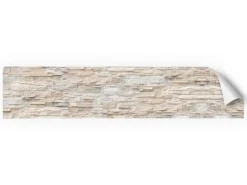 Myspotti Küchenrückwandfolie Bruchsteinwand Beige Selbstklebend 280 cm x 60 cm