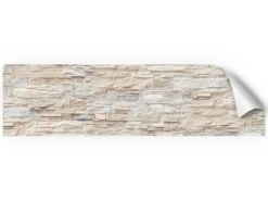 Myspotti Küchenrückwandfolie Bruchsteinwand Beige Selbstklebend 220 cm x 60 cm