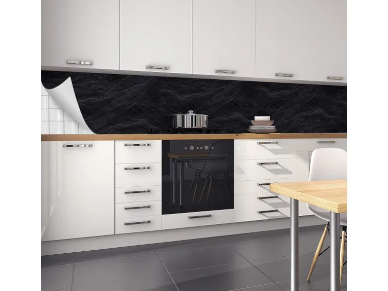 Myspotti Küchenrückwandfolie Slate Selbstklebend 450 cm x 60 cm
