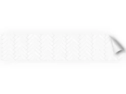 Myspotti Küchenrückwandfolie Herringbone Tile White Selbstklebend 280 cm x 60 cm